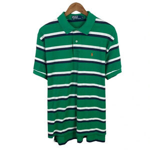 PO525 Mens Polo Ralph Lauren Designer Classic Striped Polo Shirt XL